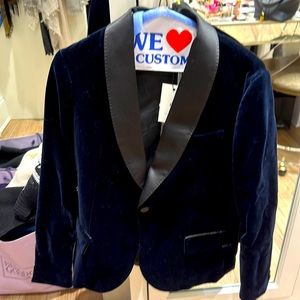 NEVER WORN MONNALISA Boys blue Velvet Blazer with Tags!